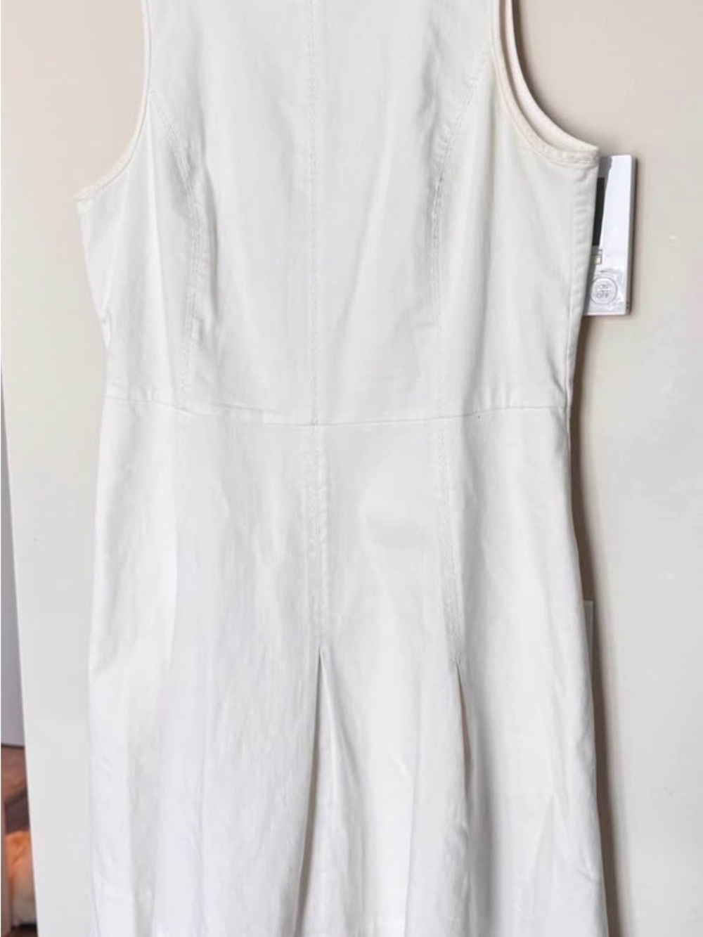 Lauren Ralph Lauren White Sleeveless Fit Flare Dress Cotton Size 14
